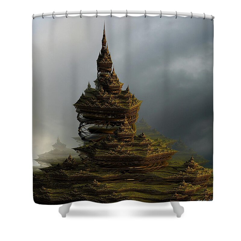 Castle Shower Curtain featuring the digital art Castle in Dreamland #1 by Lilia S