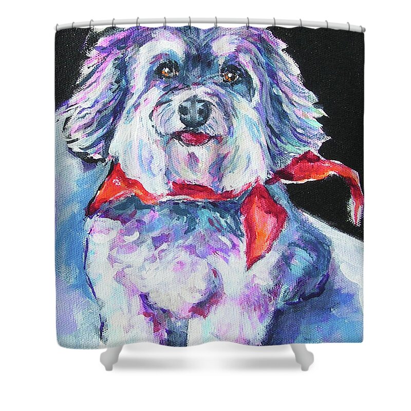  Shower Curtain featuring the painting Chico #1 by Judy Rogan