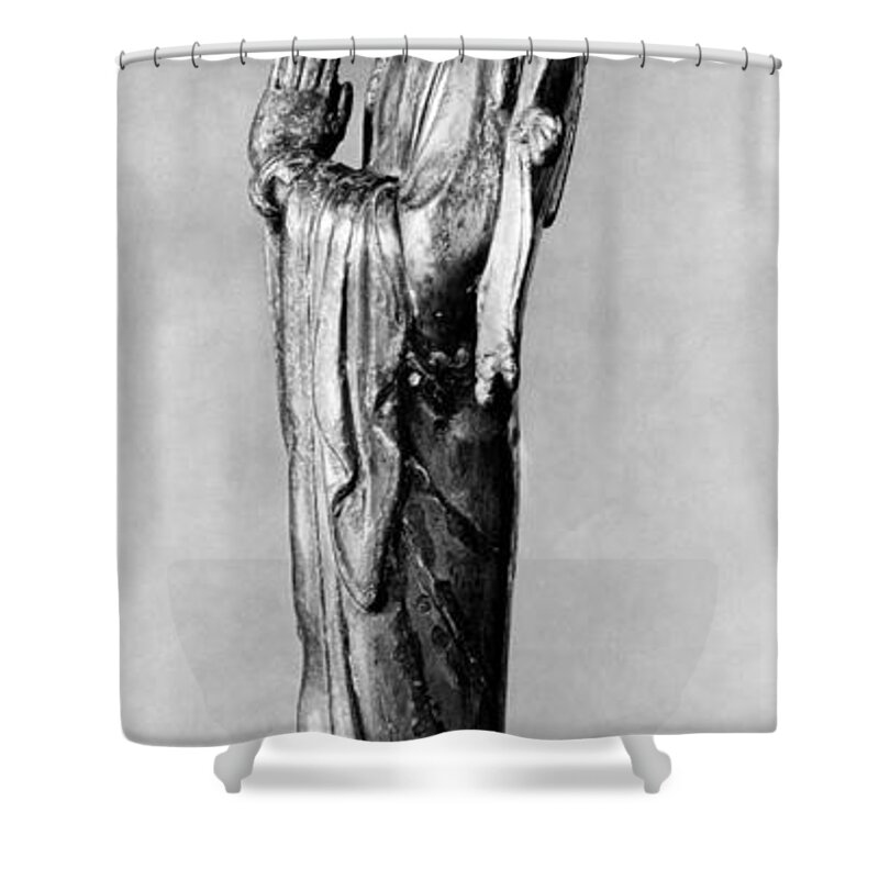 11th Century Shower Curtain featuring the photograph China: Bodhisattva #1 by Granger