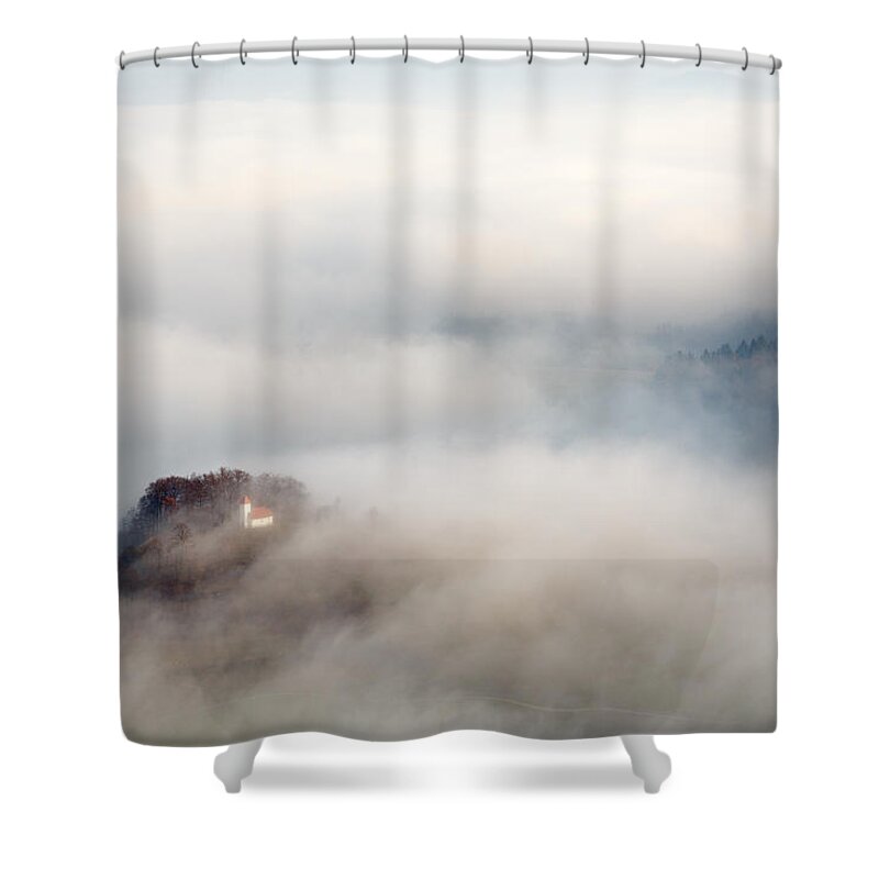 Saint Shower Curtain featuring the photograph Church of Saint Lawrence #1 by Ian Middleton