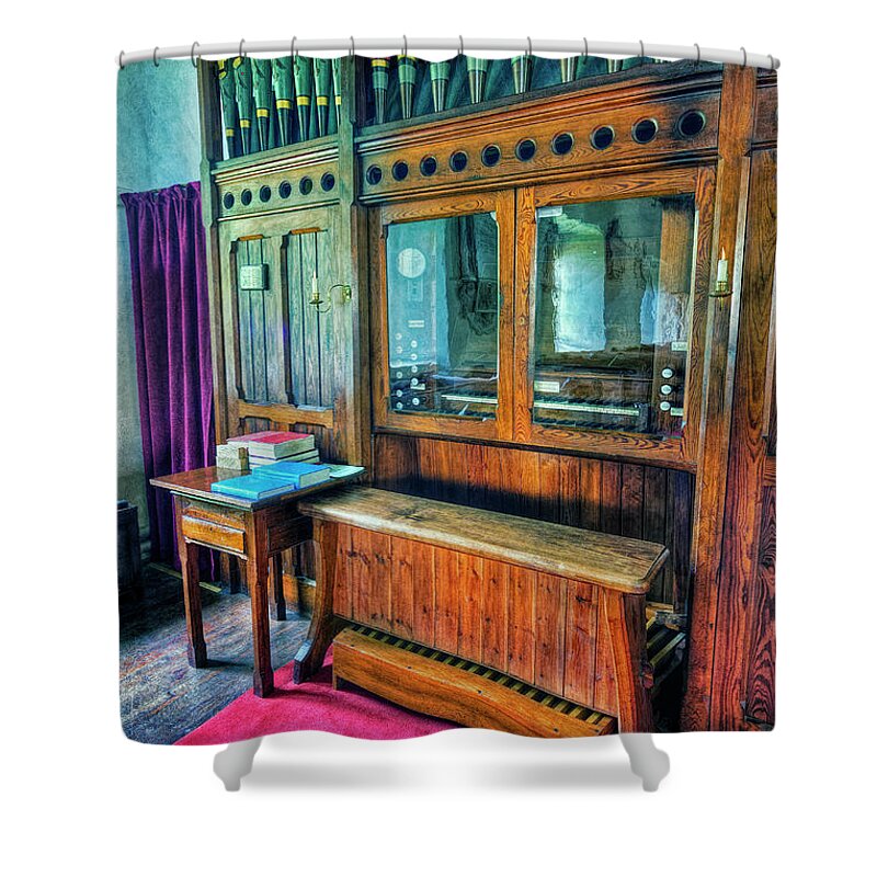 Church Shower Curtain featuring the photograph Church Organ #1 by Ian Mitchell
