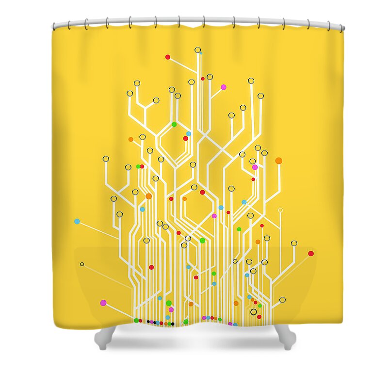 Abstract Shower Curtain featuring the photograph Circuit Board Graphic #1 by Setsiri Silapasuwanchai