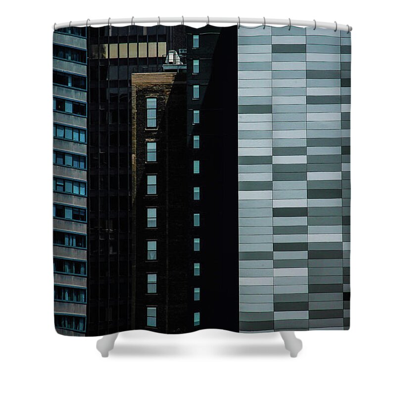 Abstract Shower Curtain featuring the photograph City Perspective #1 by Michael Nowotny