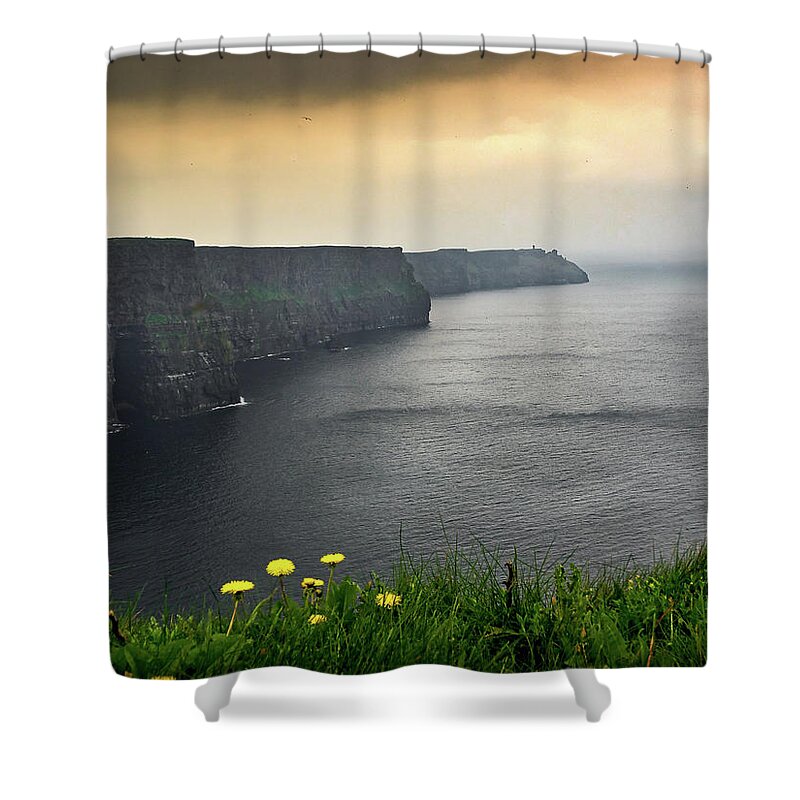 Cliffs Of Moher Shower Curtain featuring the photograph Cliffs of Moher #1 by Mark Llewellyn