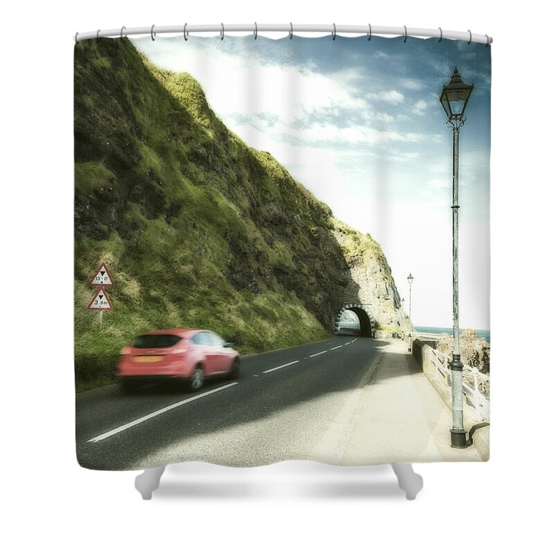 Antrim Shower Curtain featuring the photograph Coast Road #1 by Jim Orr