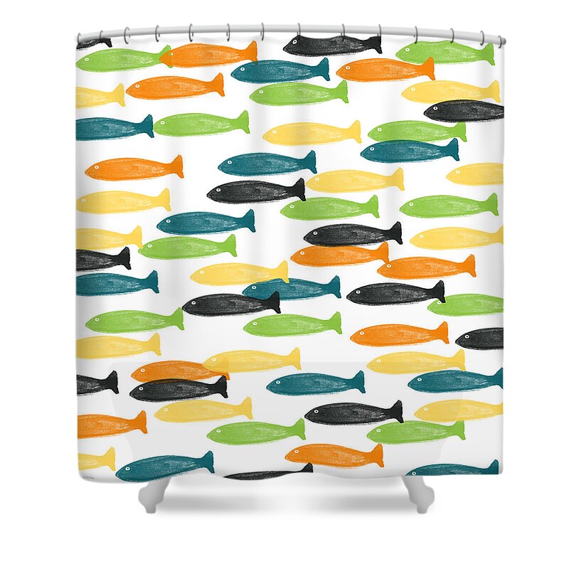 Colorful Fish #1 Shower Curtain by Linda Woods - Fine Art America