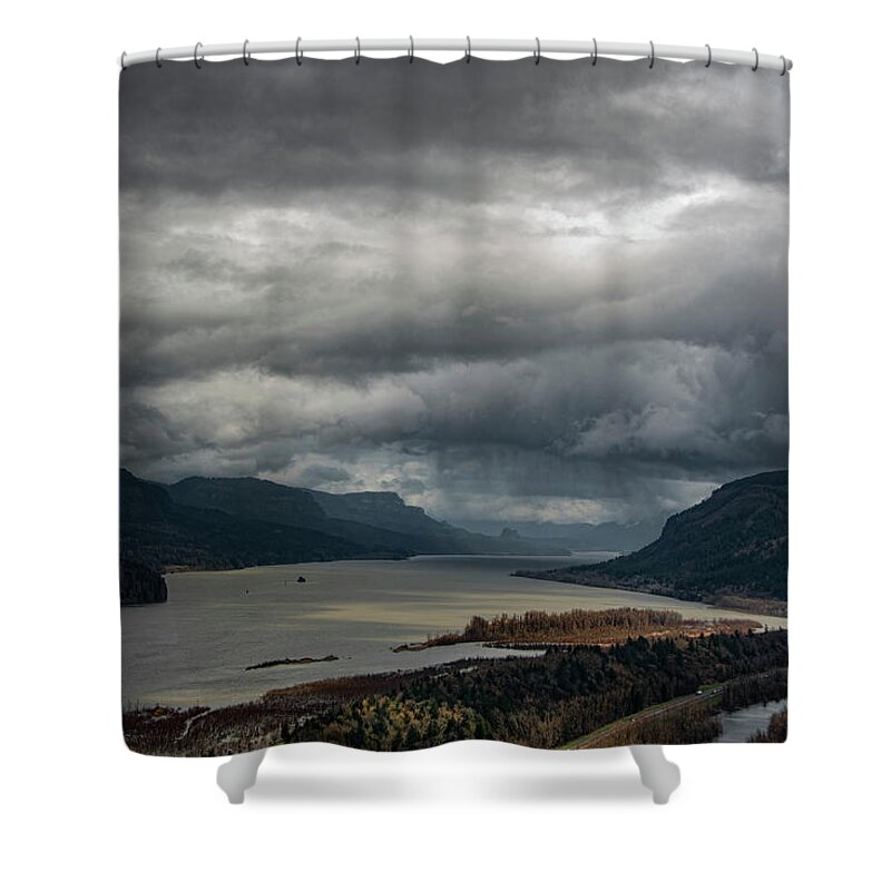 Gorge Shower Curtain featuring the photograph Columbia River Gorge #1 by Erika Fawcett