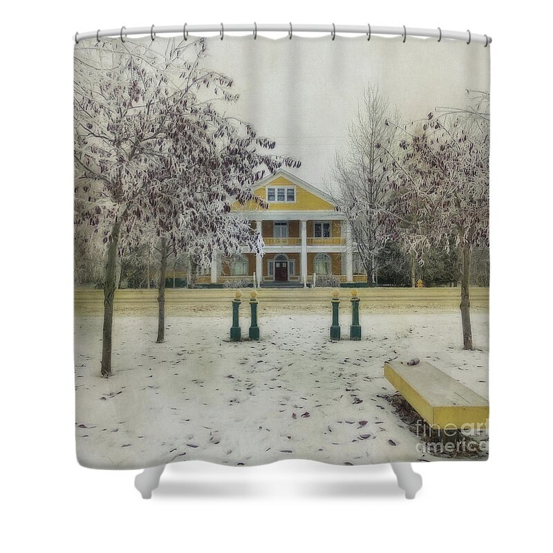 Dawson City Shower Curtain featuring the photograph Commissioner's Residence #2 by Priska Wettstein