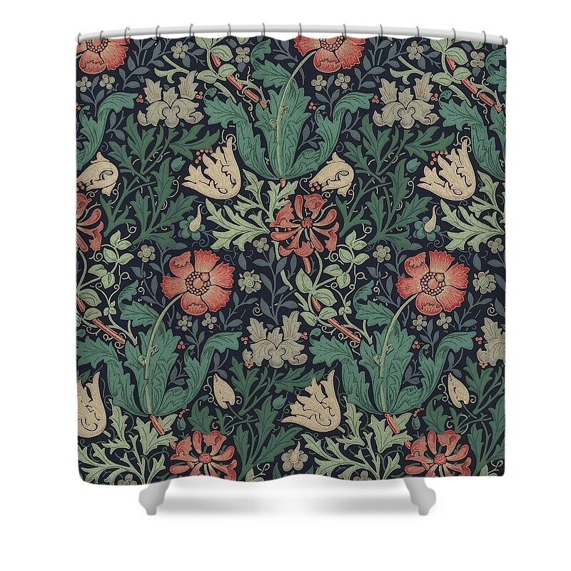 William Morris Shower Curtain featuring the painting Compton by William Morris