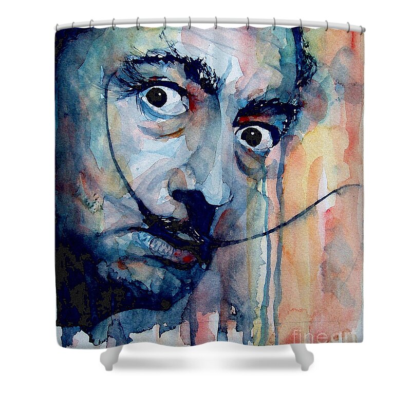 Salvador Dali Shower Curtain featuring the painting Dali by Paul Lovering