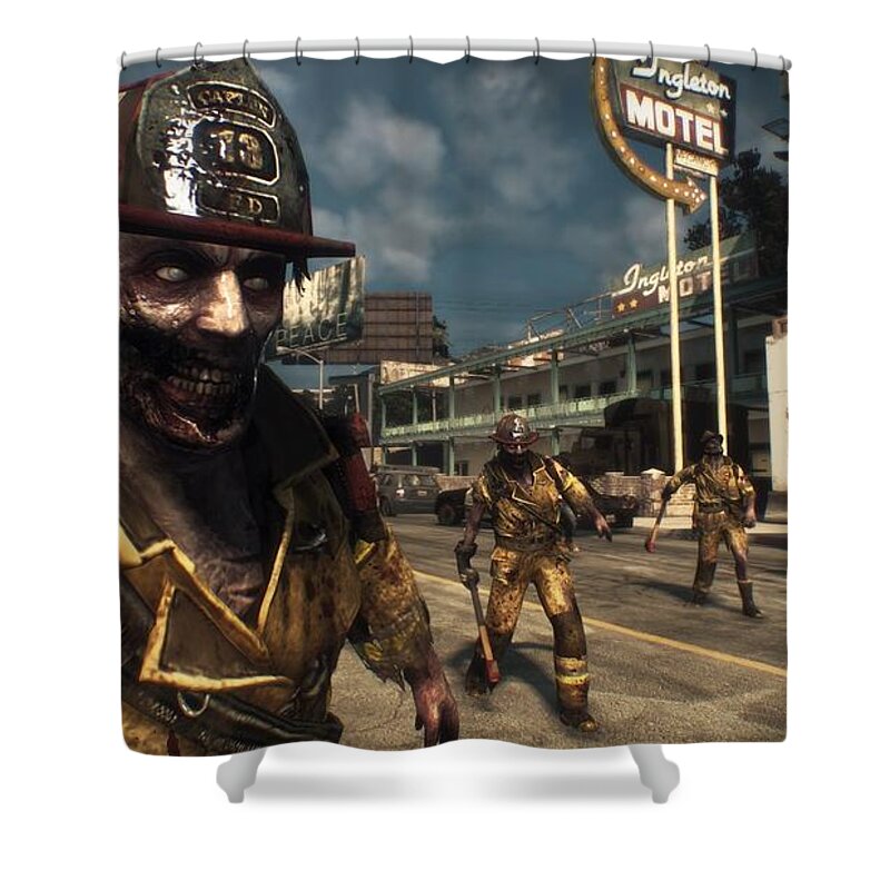 Dead Rising 3 Shower Curtain featuring the digital art Dead Rising 3 #1 by Super Lovely