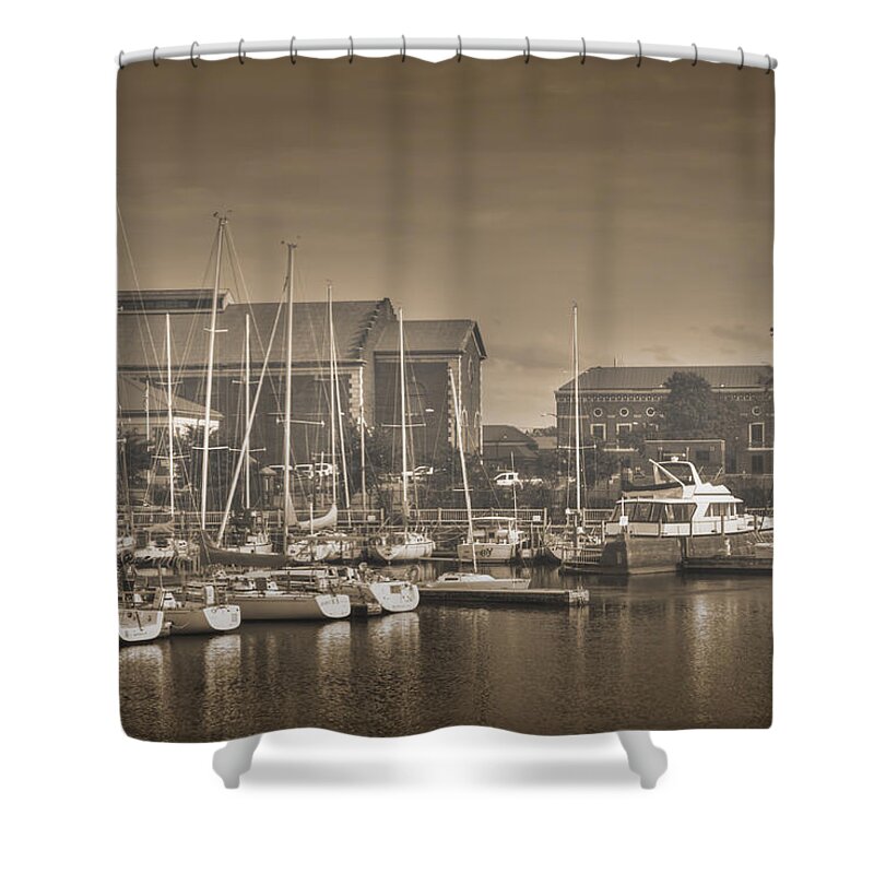 Buffalo Shower Curtain featuring the photograph Docked #1 by Michael Frank Jr