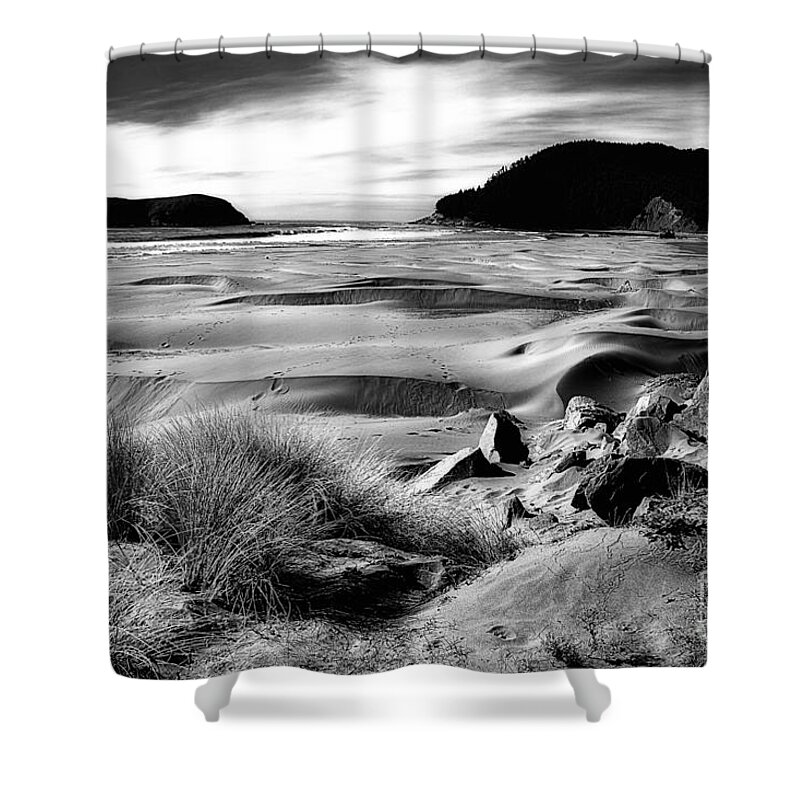 Landscape Shower Curtain featuring the photograph Dunes #1 by Lauren Leigh Hunter Fine Art Photography