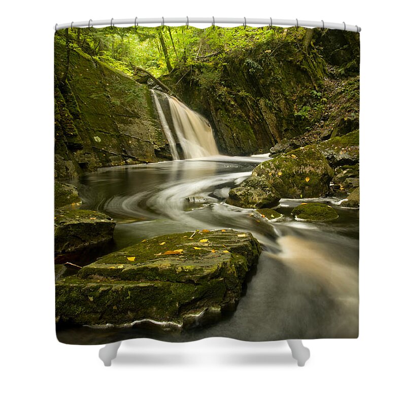 Autumn Shower Curtain featuring the photograph Early Autumn Waterfall #1 by Irwin Barrett