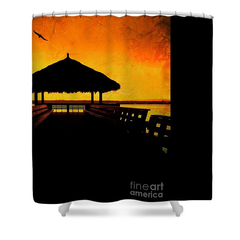 Sunset Shower Curtain featuring the photograph End of Day #4 by Debbi Granruth