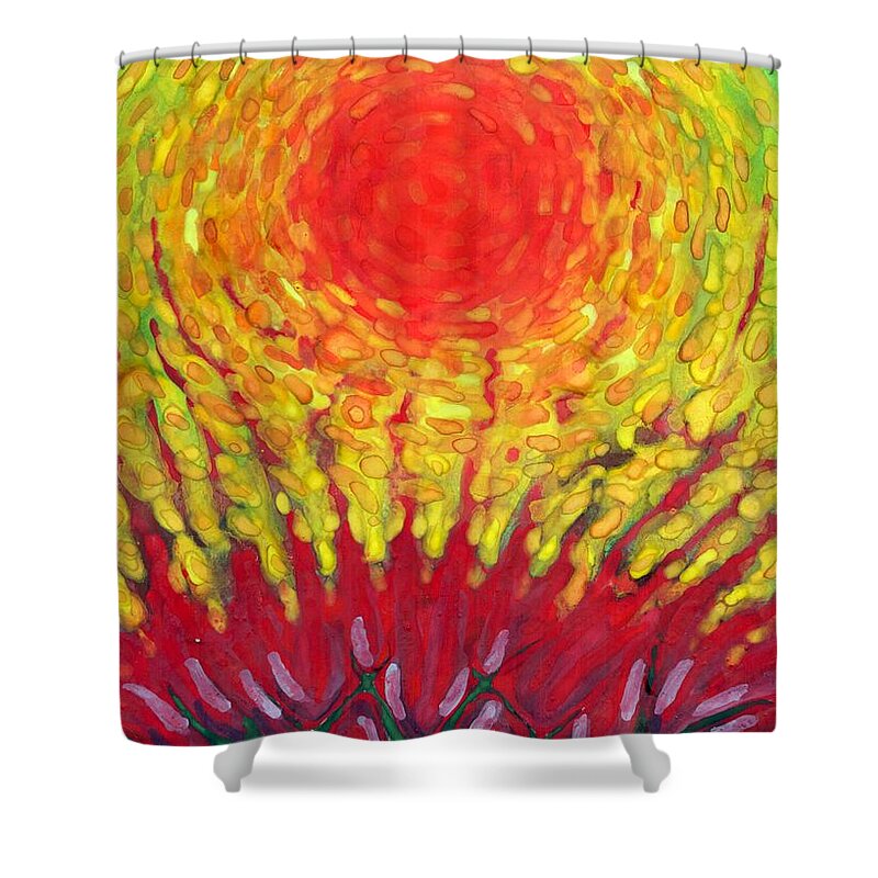 Colour Shower Curtain featuring the painting Energy #1 by Wojtek Kowalski