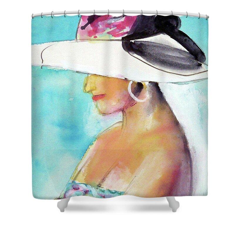 Water Outdoors Nature People Travel Shower Curtain featuring the painting Etoile #1 by Ed Heaton