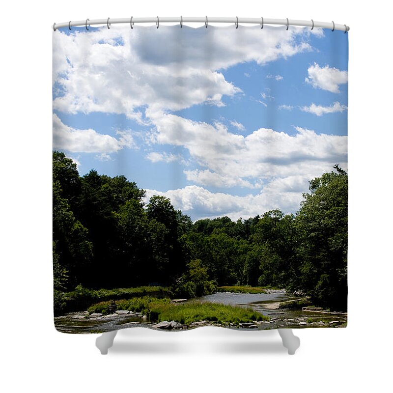 Ithacastock.com Shower Curtain featuring the photograph Fall Creek Summer by Monroe Payne