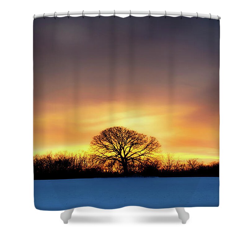  Shower Curtain featuring the photograph Fire In The Sky by Dan Hefle