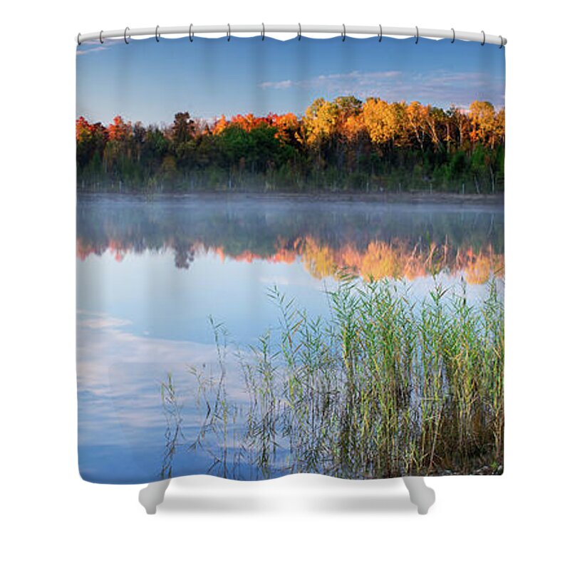 Wisconsin Shower Curtain featuring the photograph First Light #1 by David Heilman