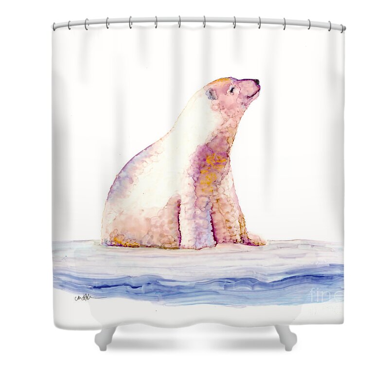 Woolyfrogarts Shower Curtain featuring the photograph Floating #1 by Jan Killian