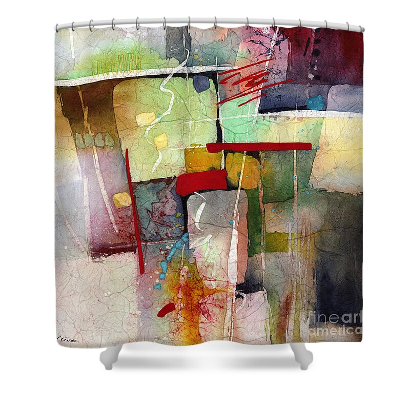 Abstract Shower Curtain featuring the painting Florid Dream #2 by Hailey E Herrera