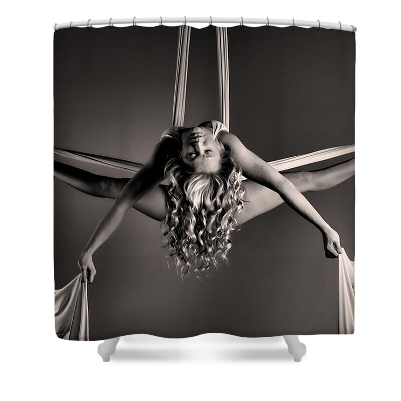 Aerial Shower Curtain featuring the photograph Flying #1 by Monte Arnold