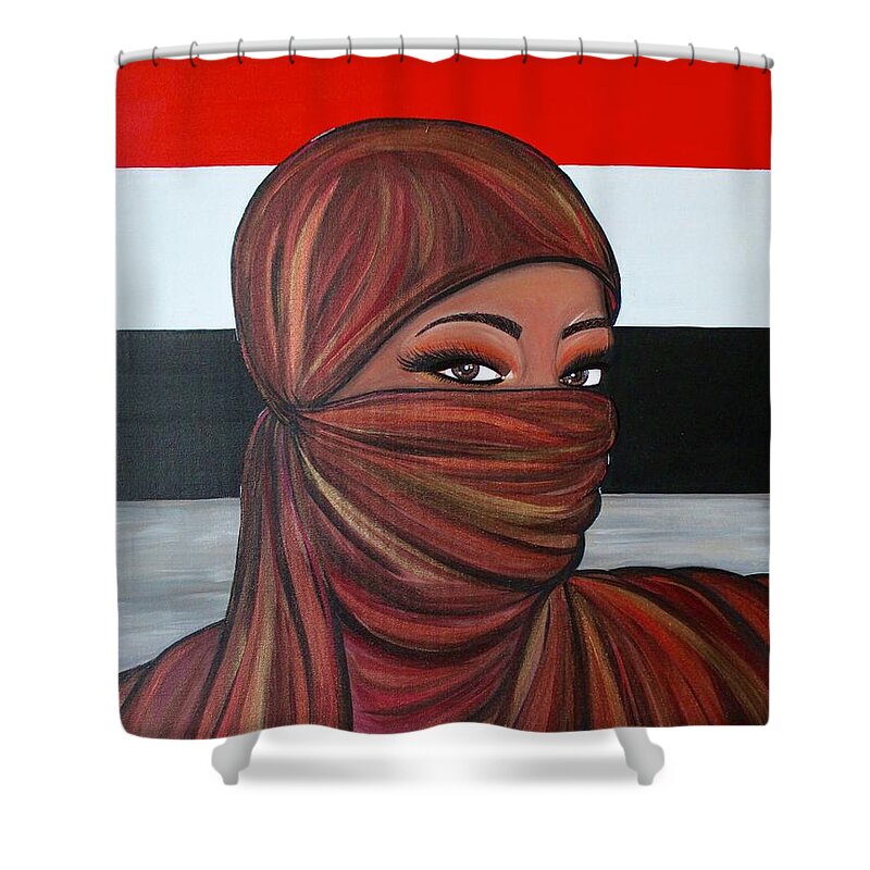 Painting Shower Curtain featuring the painting Free Nation 3 by Art By Naturallic