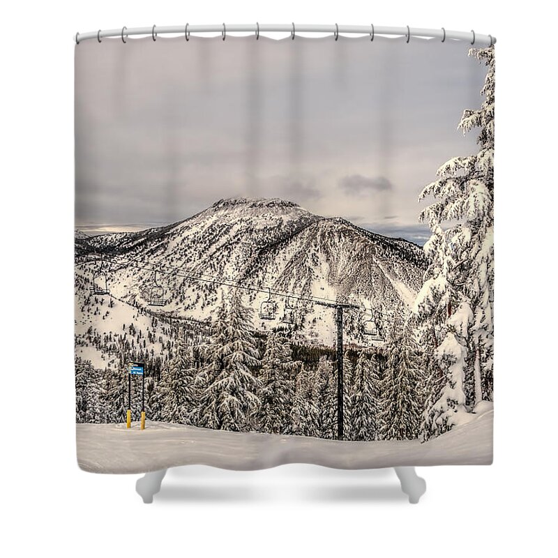 Activity Shower Curtain featuring the photograph Fresh Snow #2 by Maria Coulson