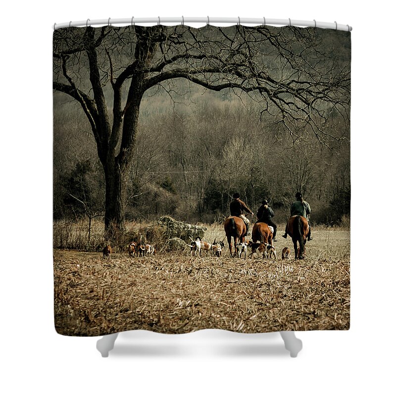 Hunt Shower Curtain featuring the photograph Friends #2 by Pamela Taylor
