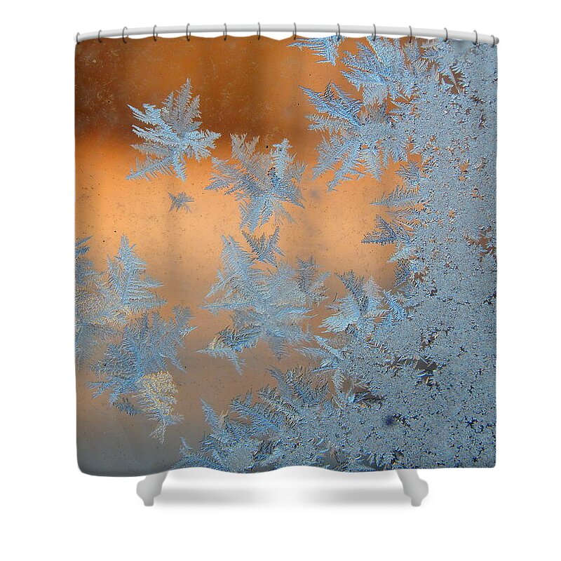 Frost Shower Curtain featuring the photograph Frost #1 by Virginia White