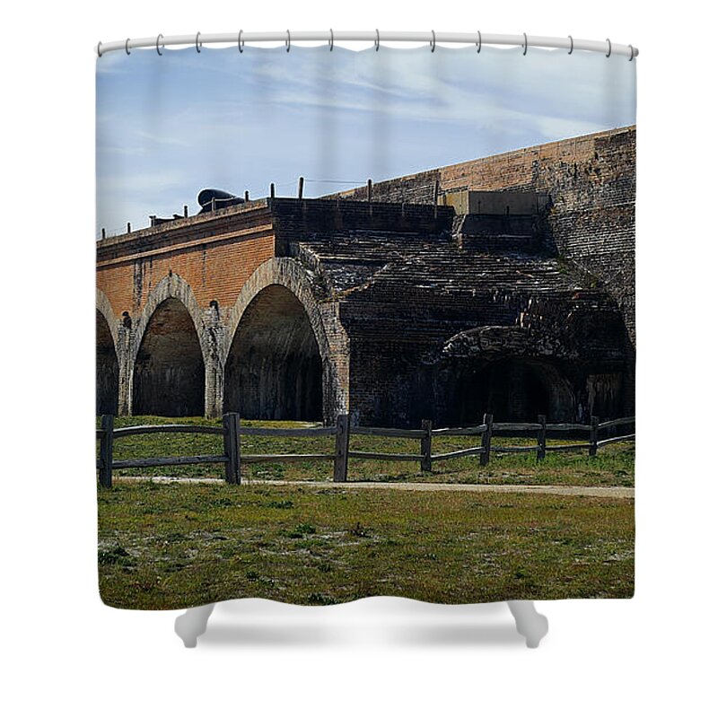 Explosion Shower Curtain featuring the photograph Ft. Pickens Explosion #1 by George Taylor