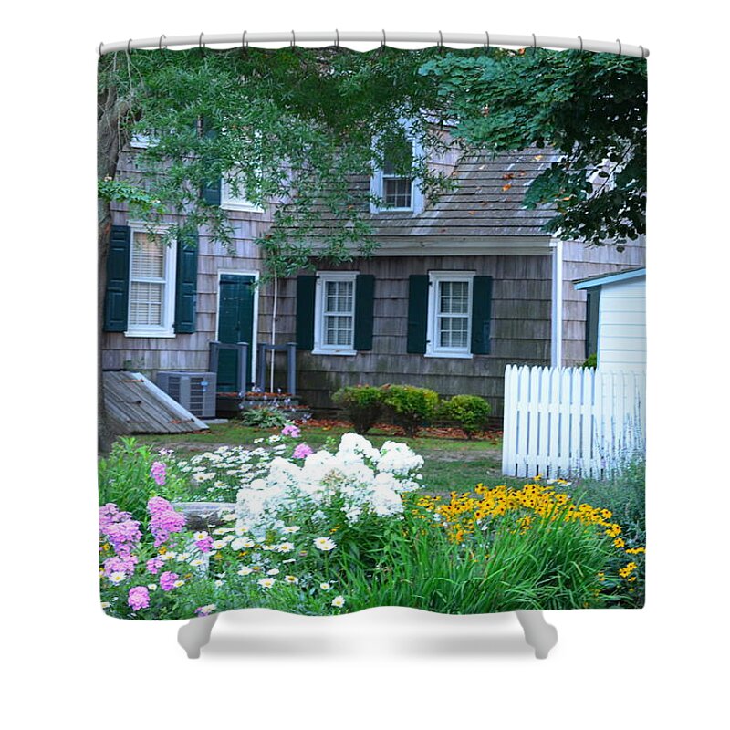 Shower Curtain featuring the photograph Gardens at the Burton-Ingram House - Lewes Delaware #1 by Kim Bemis