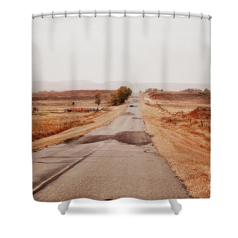 Oklahoma Shower Curtain featuring the photograph Going Home #1 by Anjanette Douglas