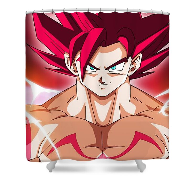 Goku Super Saiyan Shower Curtain by Babbal Kumar - Pixels
