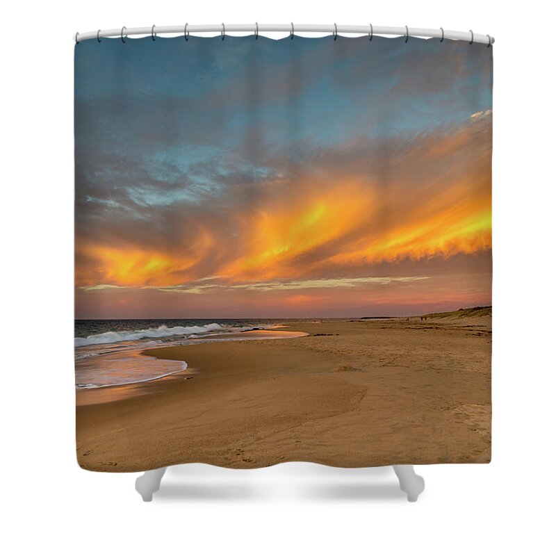 Sunset Shower Curtain featuring the photograph Golden Clouds #1 by Robert Caddy