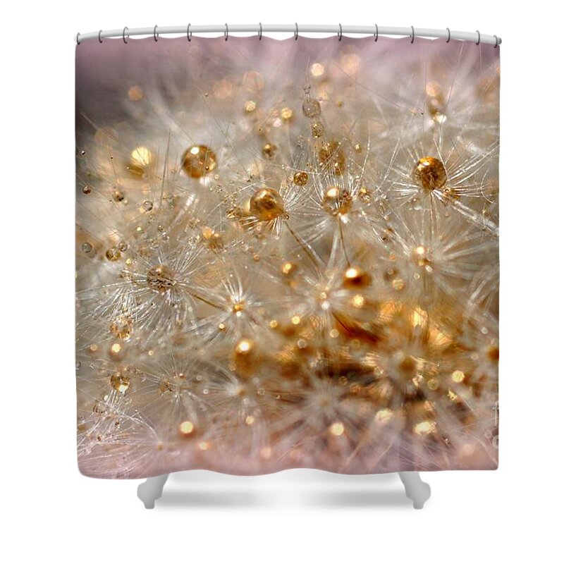 Golden Shower Curtain featuring the photograph Golden Flower #6 by Sylvie Leandre