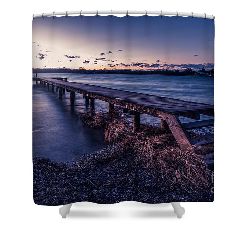 Ammersee Shower Curtain featuring the photograph Good bye and thank you by Hannes Cmarits