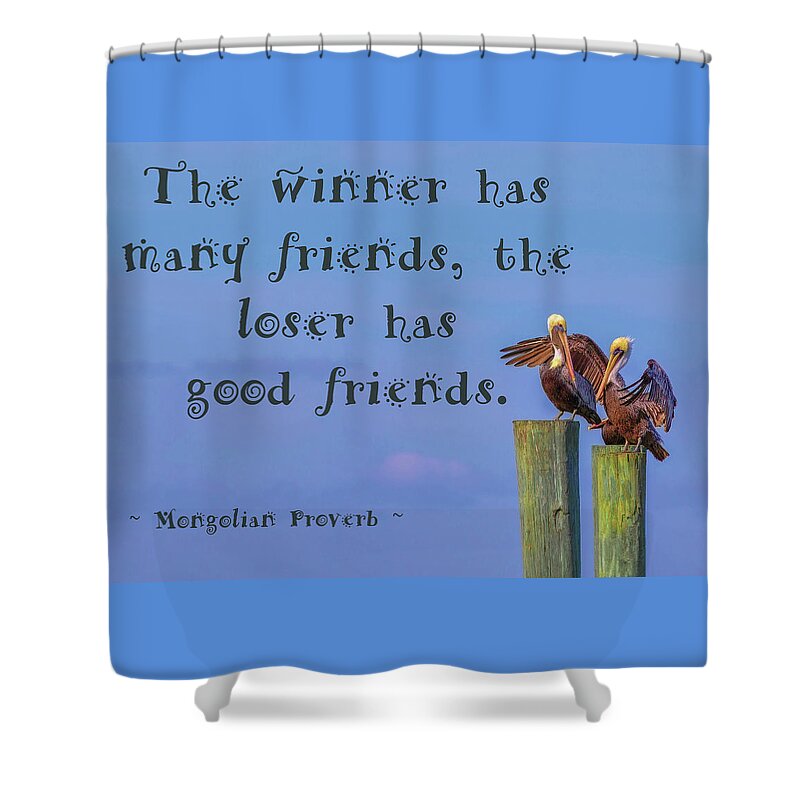 Birds Shower Curtain featuring the photograph Good Friends #1 by John M Bailey