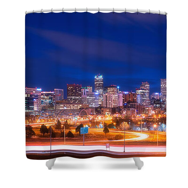 Denver Shower Curtain featuring the photograph Goodnight Denver #1 by Darren White
