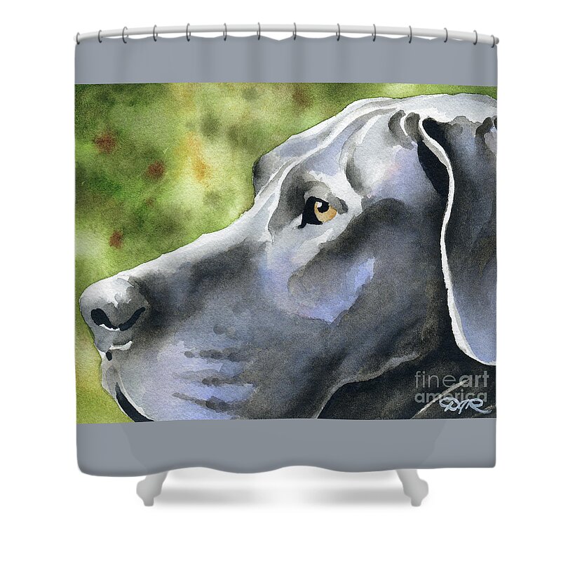 Great Shower Curtain featuring the painting Great Dane by David Rogers
