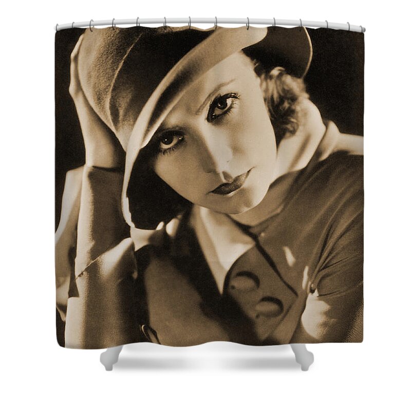 Greta Lovisa Gustafsson Shower Curtain featuring the photograph Greta Garbo #1 by Photo Researchers