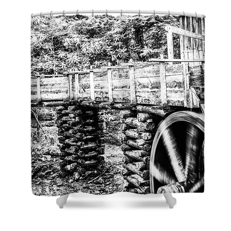 Great Smoky Mountains National Park Shower Curtain featuring the photograph Grist Mill #1 by Jay Stockhaus