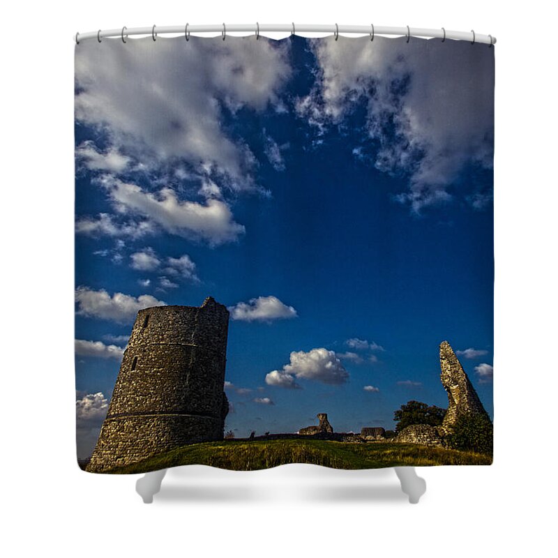 Hadleigh Castle Shower Curtain featuring the photograph Hadleigh Castle Essex #1 by David French