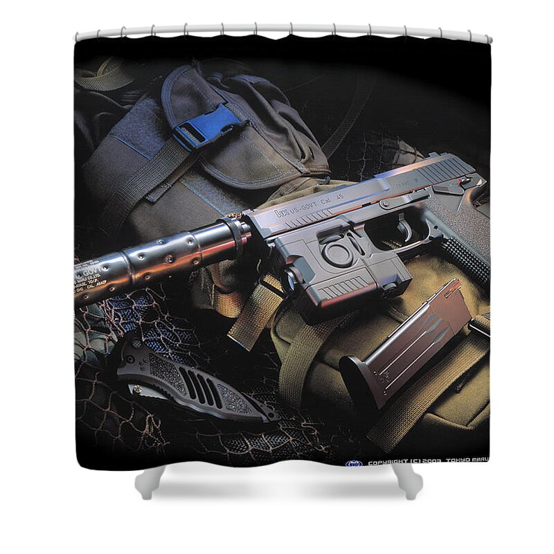 Handgun Shower Curtain featuring the photograph Handgun #1 by Jackie Russo