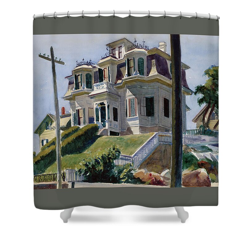 Hopper Shower Curtain featuring the painting Haskell's House #1 by Edward Hopper