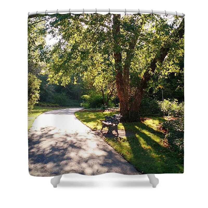 Morning Light Shower Curtain featuring the photograph Have a Seat #1 by Anita Adams