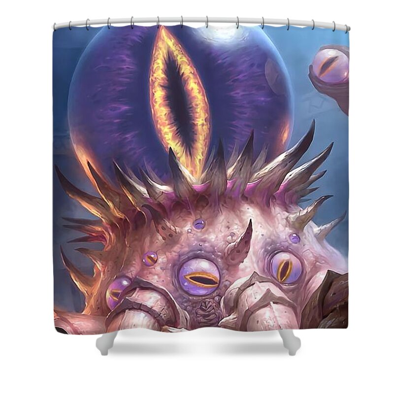 Hearthstone Heroes Of Warcraft Shower Curtain featuring the digital art Hearthstone Heroes of Warcraft #1 by Maye Loeser
