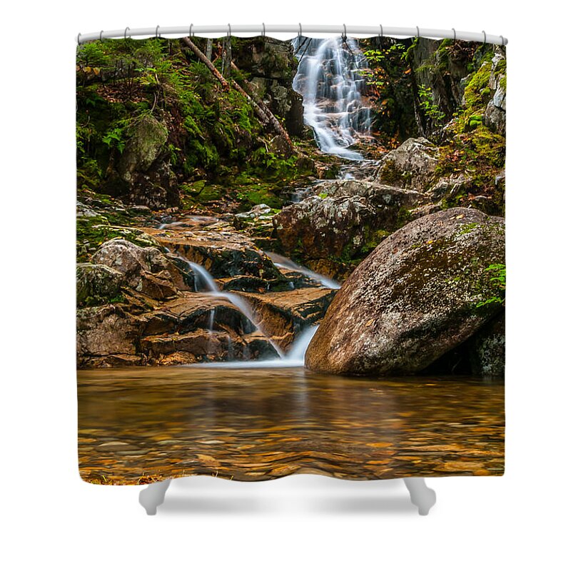 New England Shower Curtain featuring the photograph Hidden Gold #1 by Brenda Jacobs