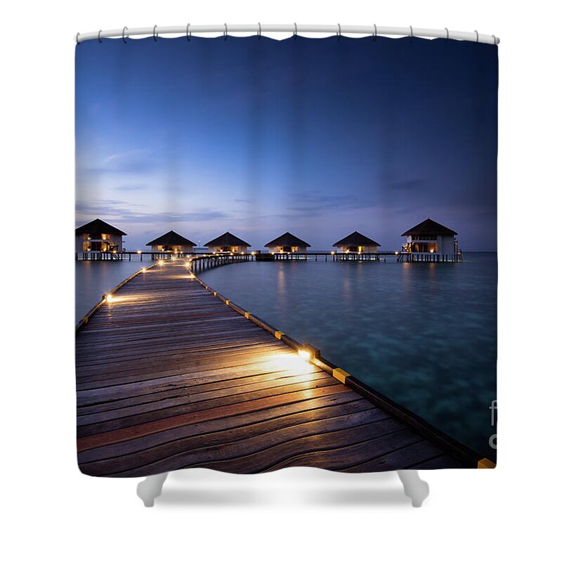 Architecture Shower Curtain featuring the photograph Honeymooners Paradise by Hannes Cmarits
